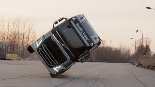 Volvo Trucks  Two wheel stunt [upl. by Fanni3]