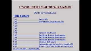 Causes verrouillage chaudière Chaffoteaux amp Maury [upl. by Noelani]