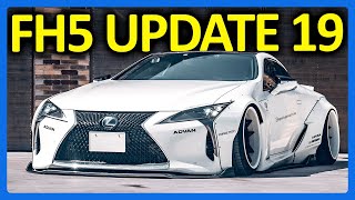 Forza Horizon 5  4 New Cars New Widebodies amp Customization FH5 Update 19 [upl. by Corinna]