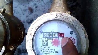 How to calculate water flow meter reading  Kranti water meter [upl. by Steady205]