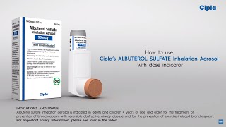 Cipla Albuterol HFA – How To Use Video [upl. by Jelena]