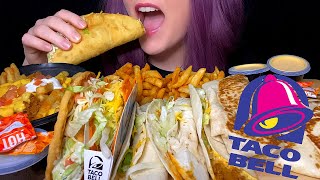 ASMR TACO BELL MUKBANG NO TALKING NACHO CHEESE FRIES  BACON CLUB CHALUPA [upl. by Reivaxe]