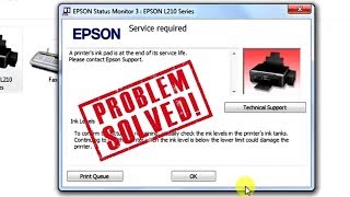 How to solve epson ink pad is at the end of its service life error message problem issue [upl. by Ayokahs]