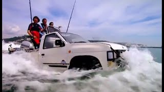 Crossing the Channel in Car Boats HQ  Top Gear [upl. by Shaia]