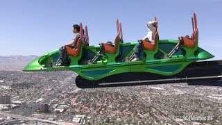 HD FULL Stratosphere Tower Tour  4 Rides  Highest Thrill Rides in the World  Las Vegas [upl. by Kennan]