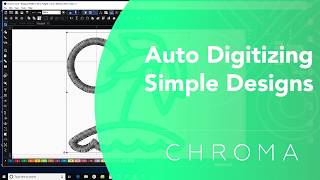 Auto Digitizing a Simple Design or Logo Inspire Plus Luxe  Chroma Digitizing Software [upl. by Nonac272]