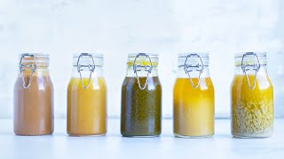 Five 5MINUTE Homemade Salad Dressings Quick amp Easy [upl. by Alasteir]