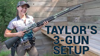 Taylor Thornes Setup for 3Gun Competition and USPSA [upl. by Enawd]