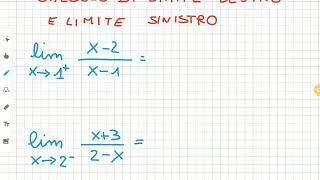 Calcolo di Limite Destro e Sinistro [upl. by Dnyletak]