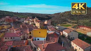 CORTES DE TAJUÑA LANDSCAPE 4K DRONE  GUADALAJARA SPAIN [upl. by Aohk594]