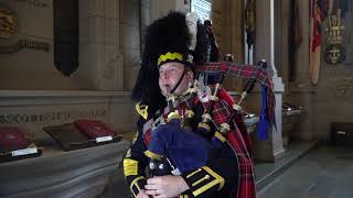 Flowers of the Forest  Pipe Major Ben Duncan Scottish National War Memorial [upl. by Yardna]