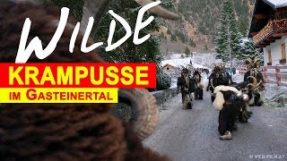 NEU Gasteiner Krampuslauf  Perchtenlauf mit Krampus Attacke [upl. by Oelgnaed]