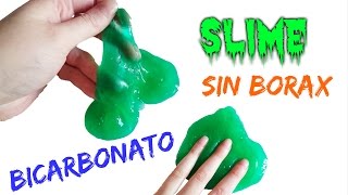 Como Hacer SLIME casero SIN BORAX con Bicarbonato [upl. by Ylrbmik]