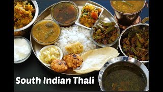 South Indian Thali recipe  Veg South Indian Lunch Menu Ideas  Festival Lunch Ideas [upl. by Airetnohs]