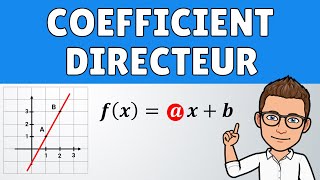 Comment calculer le COEFFICIENT DIRECTEUR dune droite   Outils mathématiques [upl. by Aenyl]