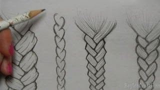 How to Draw Hair Braids [upl. by Marasco]