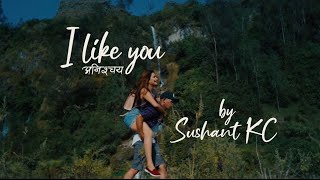 I Like You Anishchaya  Sushant KC Official Lyric Video [upl. by Maddis]