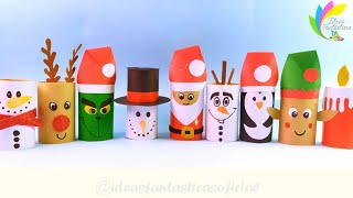 🎅12 ADORNOS NAVIDEÑOS CON TUBOS DE PAPEL HIGIÉNICO MUY FÁCIL  🎄MANUALIDADES NAVIDEÑAS 2020 [upl. by Reinar]