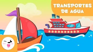 Medios de Transporte acuáticos  Aprende vocabulario [upl. by Fortna936]