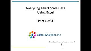 How to analyze LikertScale Survey Data Using Excel Part 1 Advanced [upl. by Leia668]