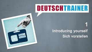 German for beginners A1A2  Deutschtrainer Introducing yourself [upl. by Anuait]