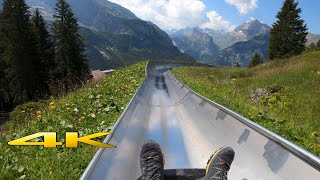 Mountain Coaster Oeschinensee Kandersteg Switzerland 4K 🇨🇭 [upl. by Concettina910]