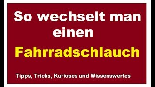 Fahrrad Schlauch wechseln  Fahrradschlauch austauschen Anleitung Anfänger DIY Lifehack [upl. by Rasaec]