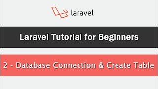 Laravel Tutorial for Beginners  Database Connection amp Create Table [upl. by Red]