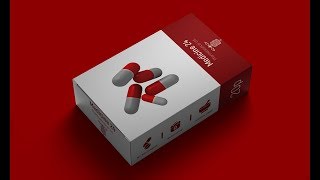 Product Packaging Design Tutorial in Photoshop  Box Package [upl. by Anneiv413]