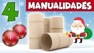 4 MANUALIDADES PARA NAVIDAD CON RECICLAJE Adornos fáciles [upl. by Marino]