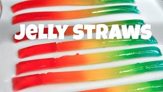 DIY RAINBOW Konnyaku Jelly Straws Recipe  You Made What [upl. by Lucho]