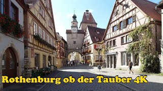 Rothenburg ob der Tauber Germany Walking tour 4K [upl. by Eiltan]