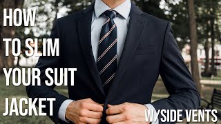 DIY Suit Coat Sliming Tutorial  No More Boxy Suit [upl. by Ardnovahs]