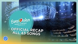 OFFICIAL RECAP All the 43 songs of the 2018 Eurovision Song Contest [upl. by Coleville855]