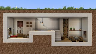 Minecraft  How to build a Modern Underground Base House 5 [upl. by Aleuname450]