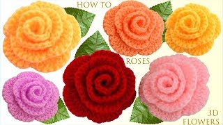 Como hacer flores rosas de colores 3D en cinco minutos [upl. by Krigsman]