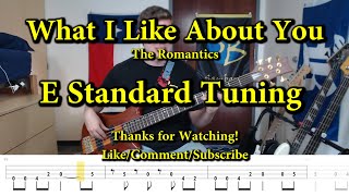 What I Like About You  The Romantics Bass Cover with Tabs [upl. by Kikelia769]