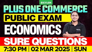 Plus One Commerce  Economics  Public Exam  Sure Questions  Xylem Plus One Commerce [upl. by Imarej]