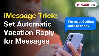 iMessage Trick You Can Set OutofOffice Auto Reply on iPhone [upl. by Ahsiadal]