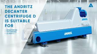 ANDRITZ Decanter centrifuge D for an efficient sludge thickening and dewatering [upl. by Salisbury]