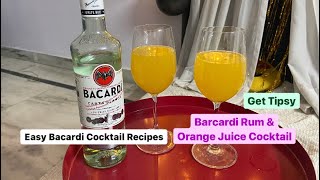 Bacardi Rum amp Orange Juice Cocktail  Easy Bacardi Cocktail Recipes  Get Tipsy [upl. by Betsy]