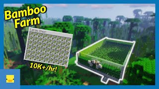 Simple Automatic Bamboo Farm Tutorial  Minecraft 117 Easiest Farms [upl. by Novihs297]