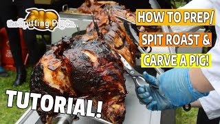 HOW TO PREP SPIT ROAST amp CARVE A PIG [upl. by Avaria]