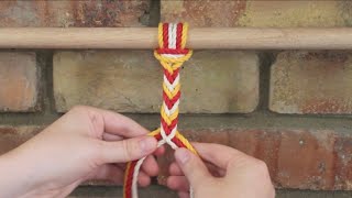 DIY Macrame Tutorial 6 Strand Fishtail  Arrow Braid [upl. by Berstine]