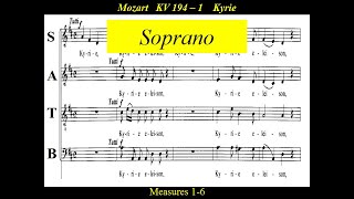 Mozart  KV194  Missa Brevis in D major  1Kyrie  Soprano [upl. by Gilson896]