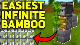 EASIEST AFK BAMBOO FARM Minecraft Bedrock 120 [upl. by Loftus923]