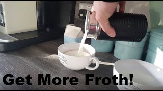 How to Get More Froth from Your Nespresso Coffee Aeroccino  Nespresso tips and help [upl. by Panthea]