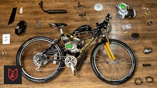 How to Build a 2Stroke Motorized Bicycle in 6 Minutes [upl. by Erna246]