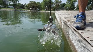 MAGNET FISHING WITH EXTREMELY STRONG MAGNETS [upl. by Banna]