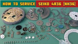 SEIKO Full Service NH36 4R36 Automatic Movement  Assembly and Disassembly Tutorial  SolimBD [upl. by Relly]